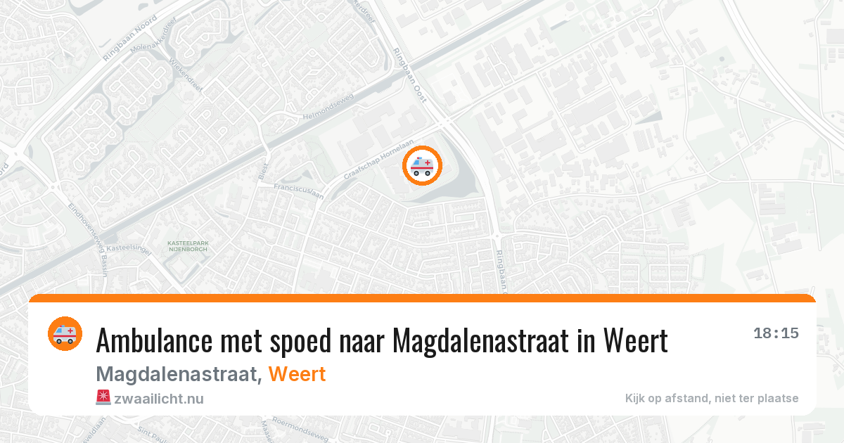 Ambulance met spoed naar Magdalenastraat in Weert — 1 mei 2026