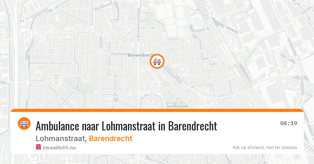 Ambulance naar Lohmanstraat in Barendrecht — 17 jul 2026