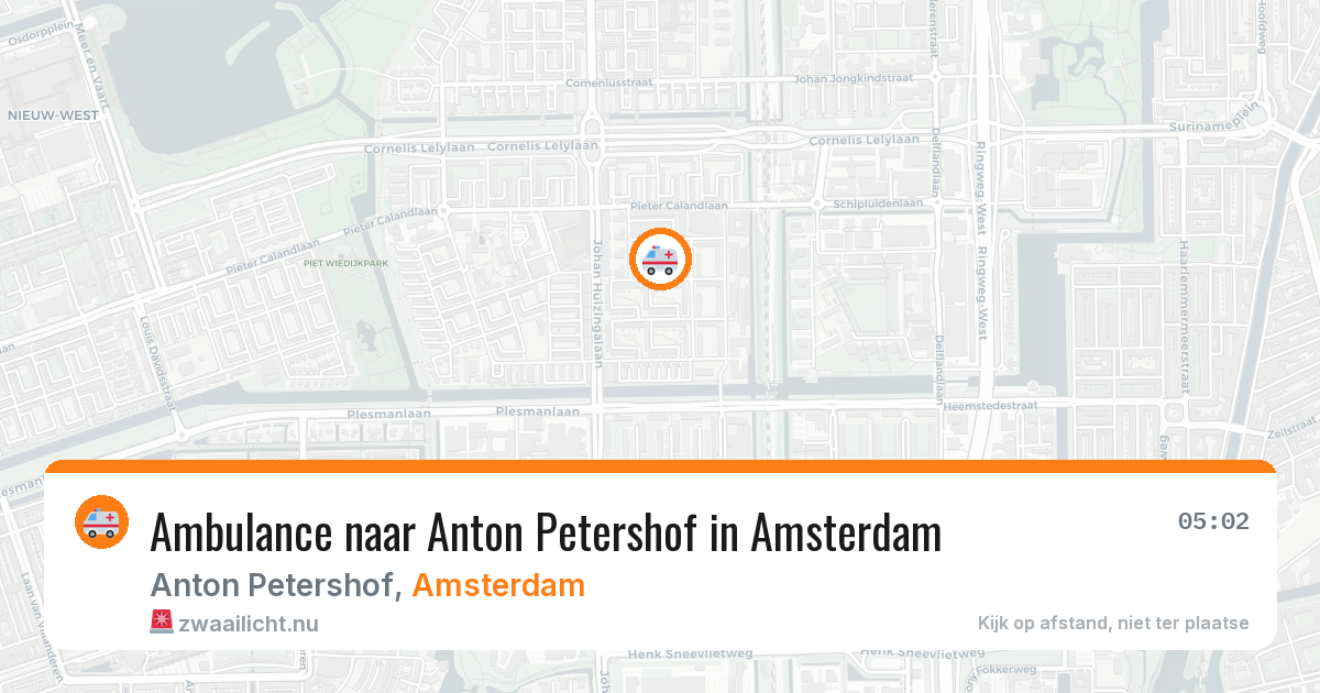 Ambulance naar Anton Petershof in Amsterdam — 25 jul 2026