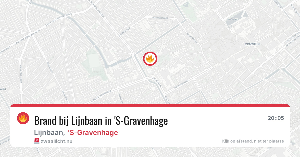 Brand bij Lijnbaan in 'S-Gravenhage — 10 apr 2026
