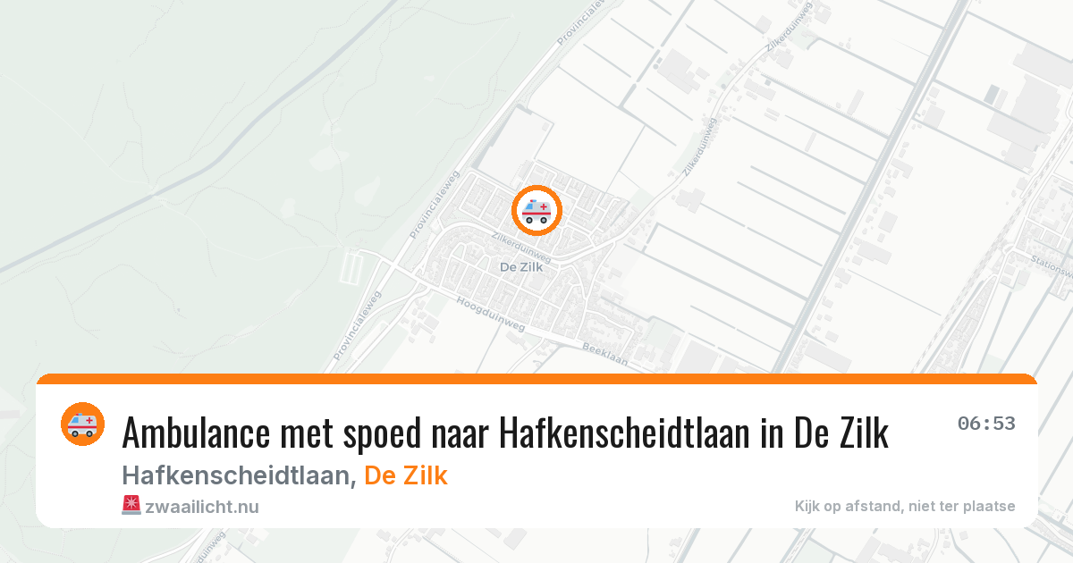 Ambulance met spoed naar Hafkenscheidtlaan in De Zilk — 8 mei 2026