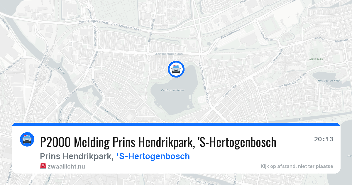 P2000 Melding Prins Hendrikpark, 'S-Hertogenbosch — 12 jul 2026