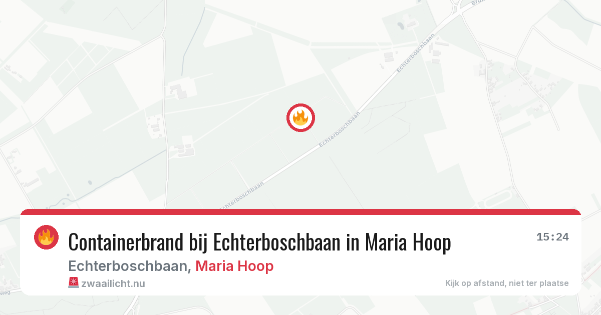 Containerbrand bij Echterboschbaan in Maria Hoop — 23 mrt 2026