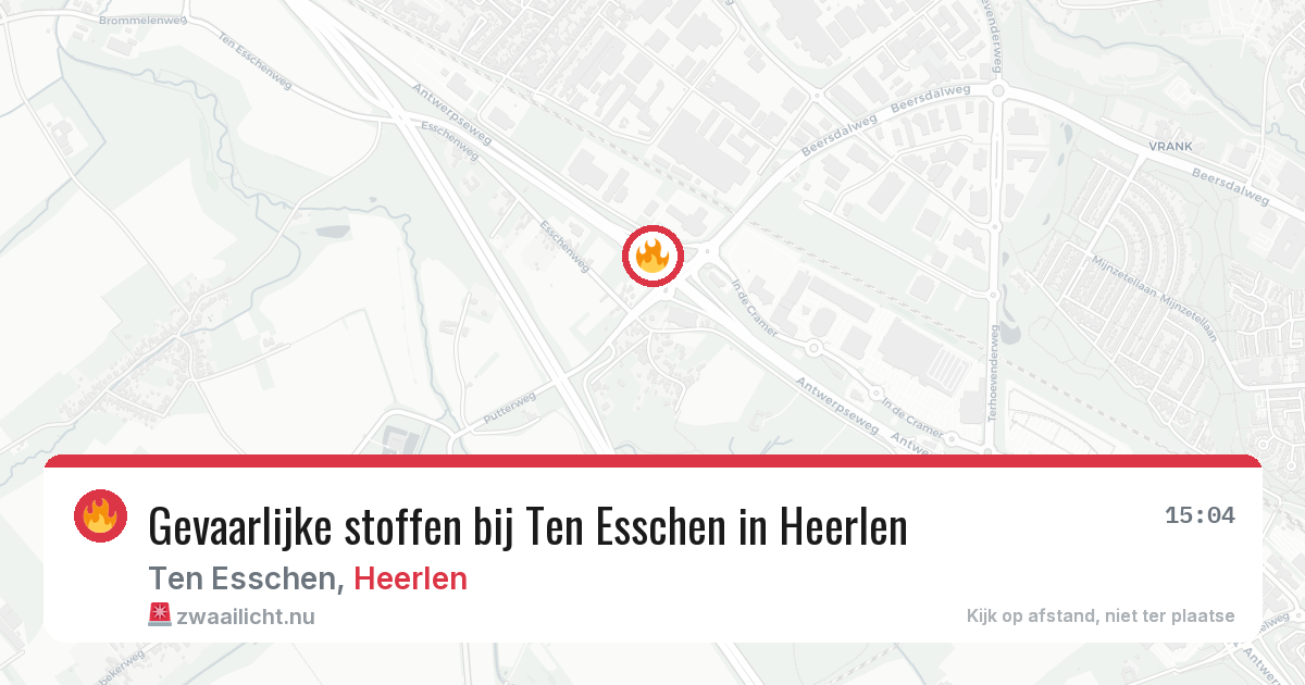 Gevaarlijke stoffen bij Ten Esschen in Heerlen — 10 apr 2026