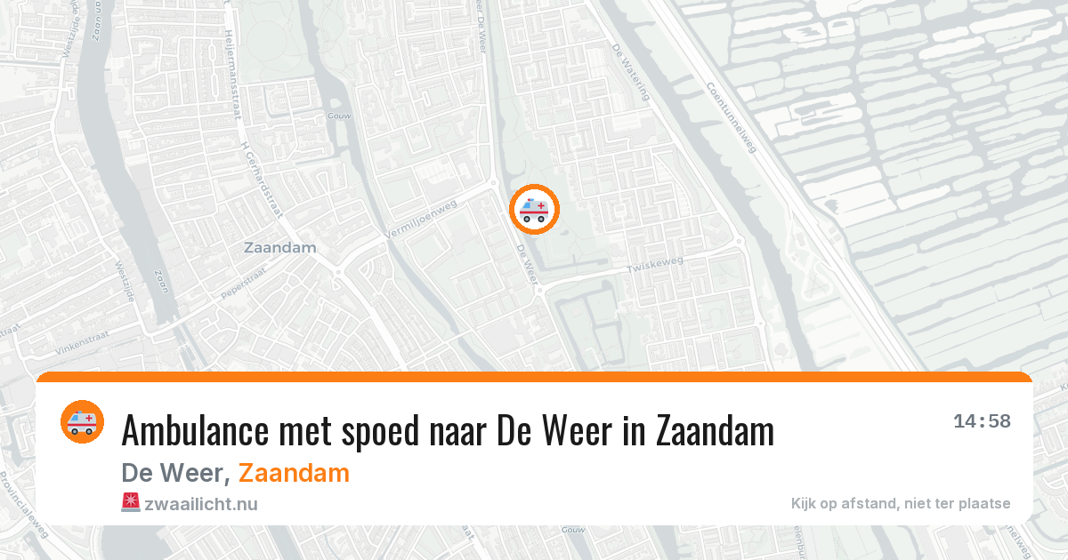 Ambulance met spoed naar De Weer in Zaandam — 20 mrt 2026