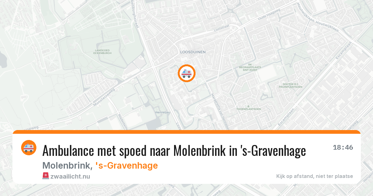 Ambulance met spoed naar Molenbrink in 's-Gravenhage — 26 jul 2026