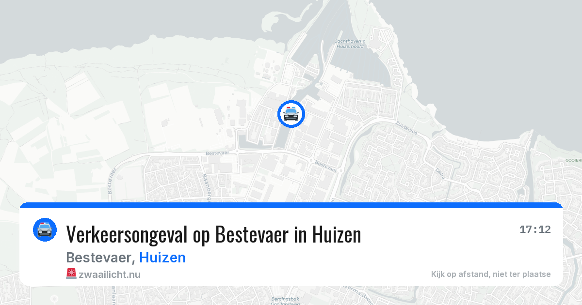 Verkeersongeval op Bestevaer in Huizen — 10 jul 2026