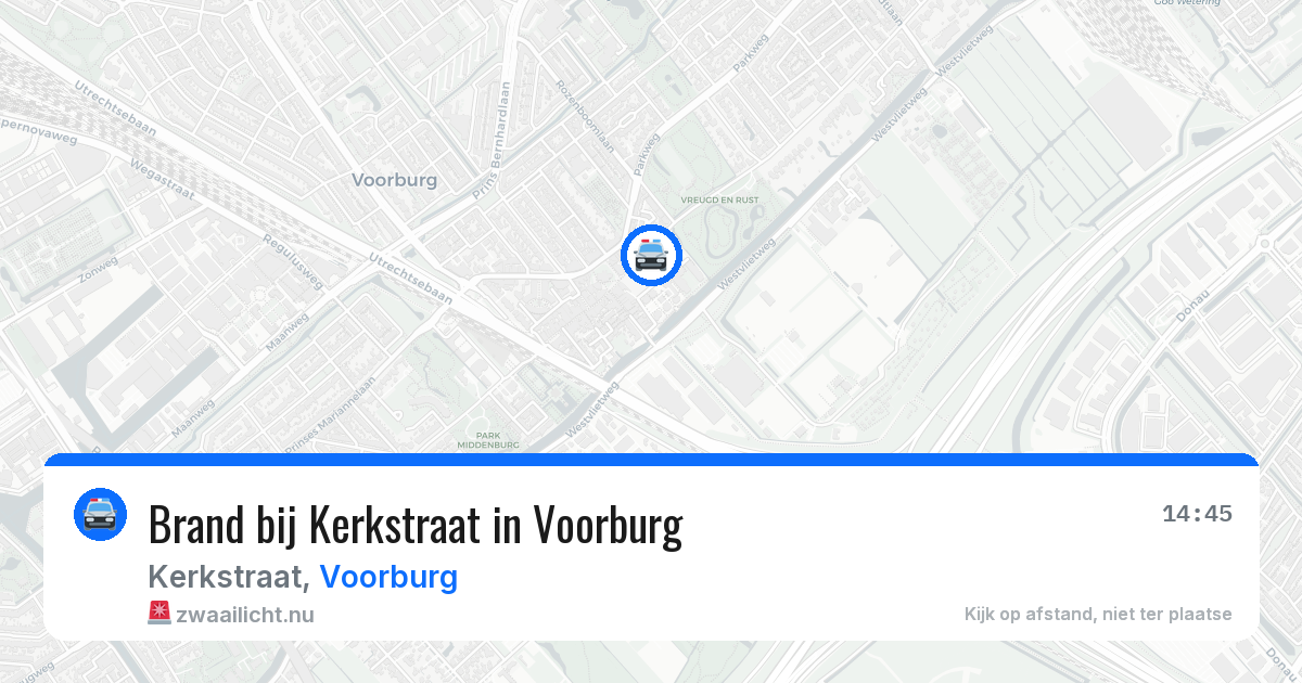 Brand bij Kerkstraat in Voorburg — 25 jul 2026