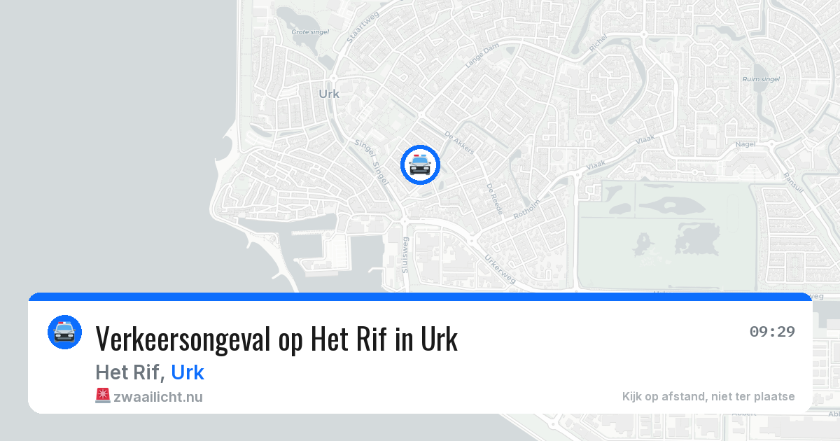 Verkeersongeval op Het Rif in Urk — 18 mei 2026