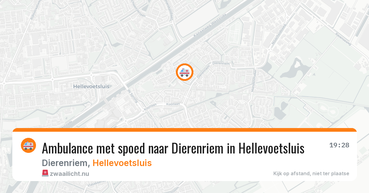 Ambulance met spoed naar Dierenriem in Hellevoetsluis — 9 jul 2026