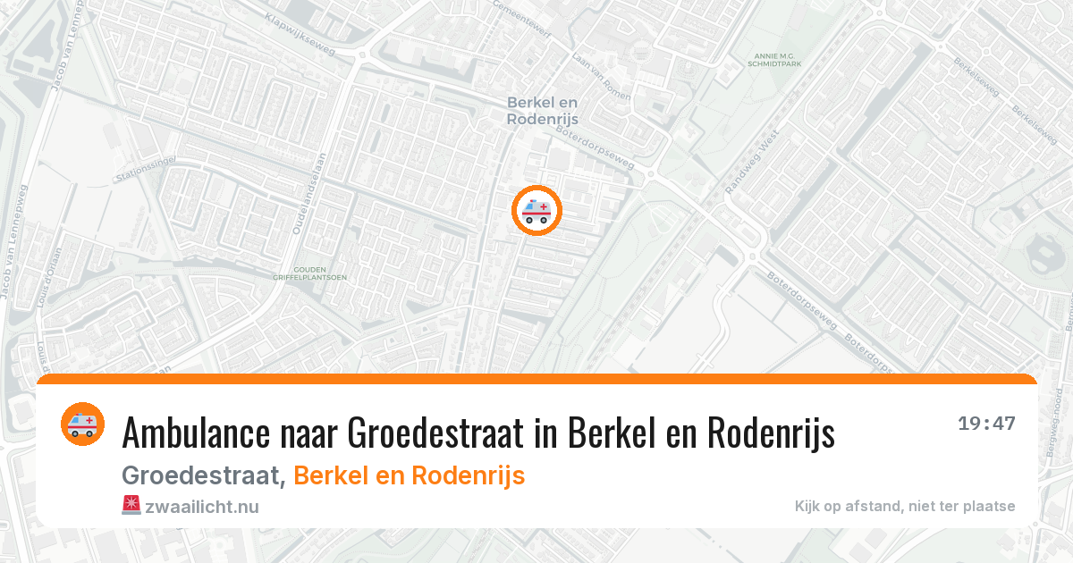 Ambulance naar Groedestraat in Berkel en Rodenrijs — 3 jun 2026