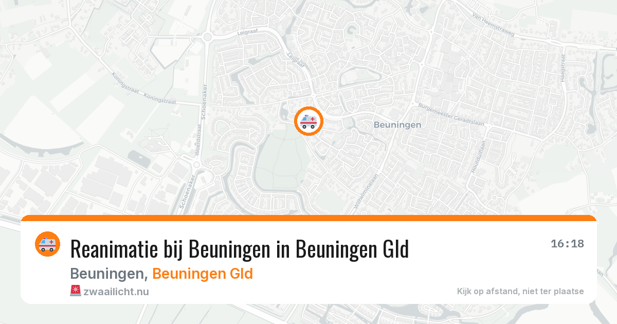 Reanimatie bij Beuningen in Beuningen Gld — 19 mei 2026