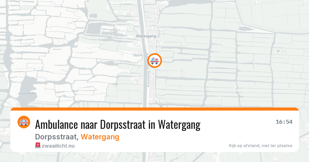 Ambulance naar Dorpsstraat in Watergang — 18 jul 2026