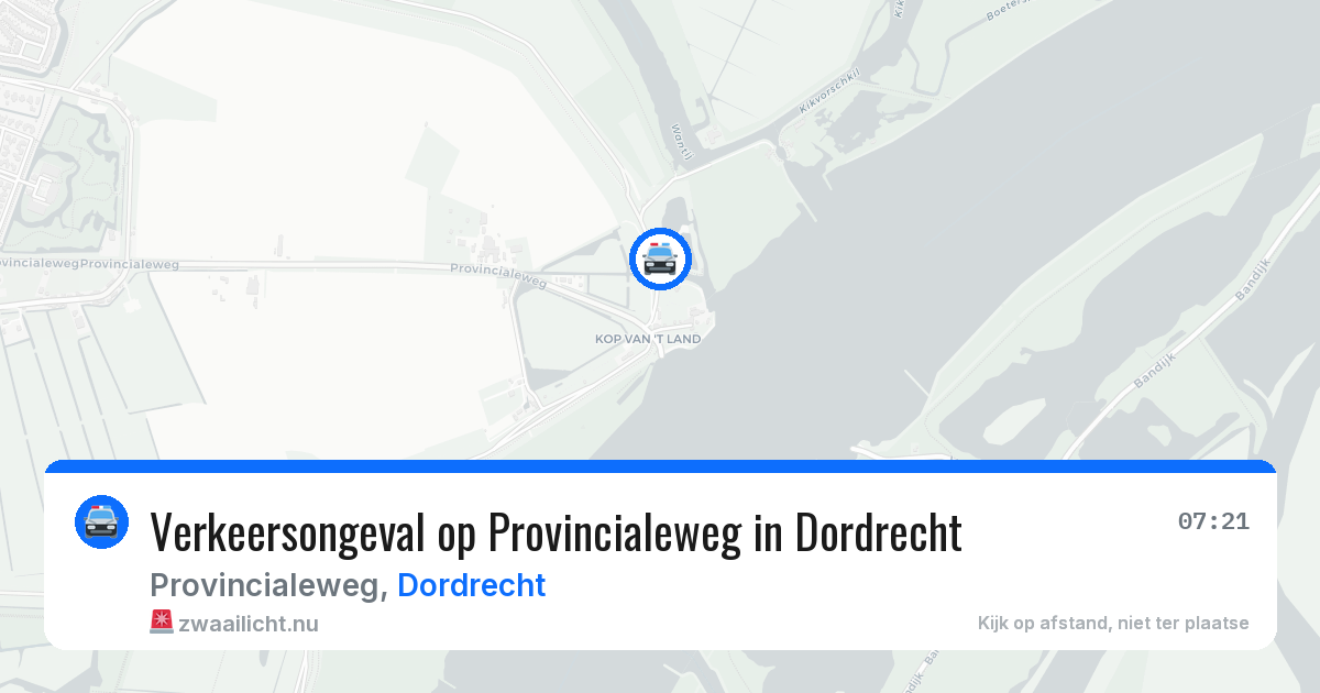 Verkeersongeval op Provincialeweg in Dordrecht — 26 jul 2026