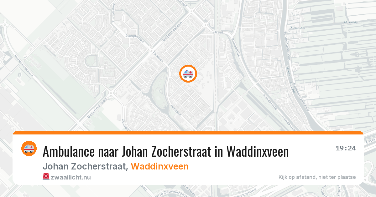 Ambulance naar Johan Zocherstraat in Waddinxveen — 27 feb 2026