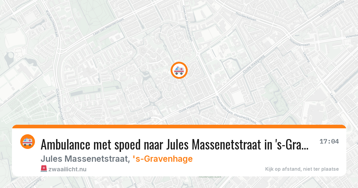 Ambulance met spoed naar Jules Massenetstraat in 's-Gravenhage — 28 mei 2026