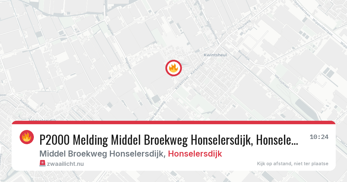 P2000 Melding Middel Broekweg Honselersdijk, Honselersdijk — 2 feb 2026
