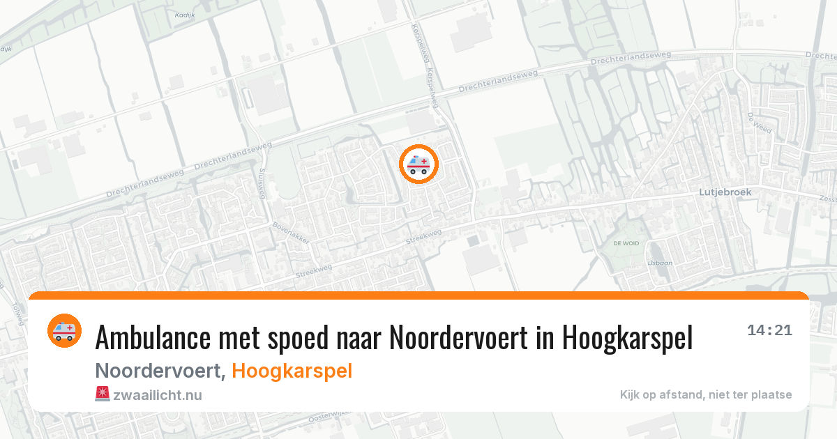 Ambulance met spoed naar Noordervoert in Hoogkarspel — 15 jul 2026