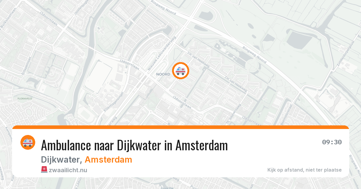 Ambulance naar Dijkwater in Amsterdam — 27 jul 2026
