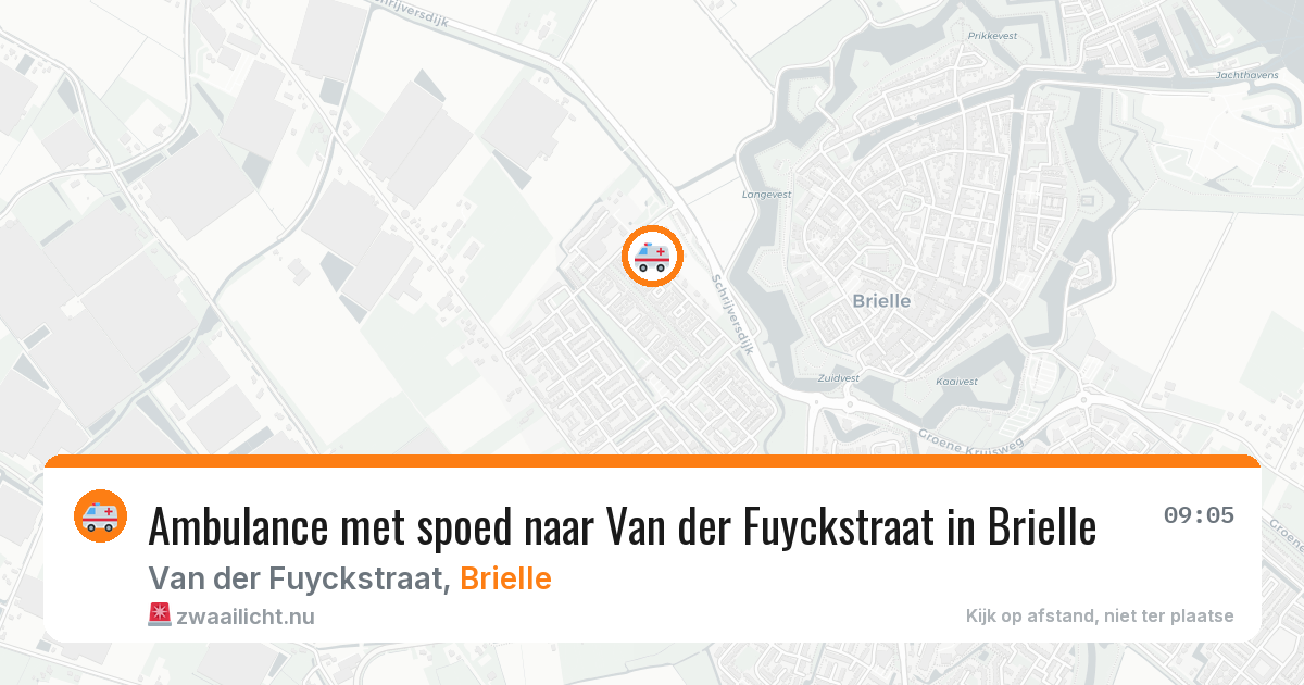 Ambulance met spoed naar Van der Fuyckstraat in Brielle — 13 mei 2026