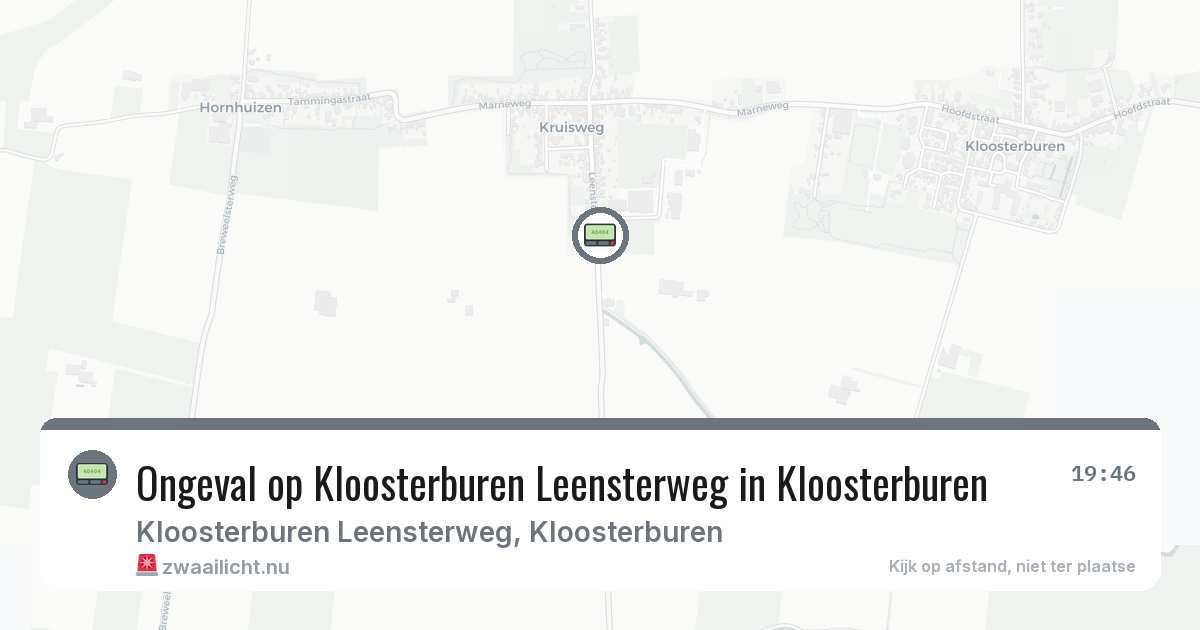 Ongeval op Kloosterburen Leensterweg in Kloosterburen — 30 jan 2026