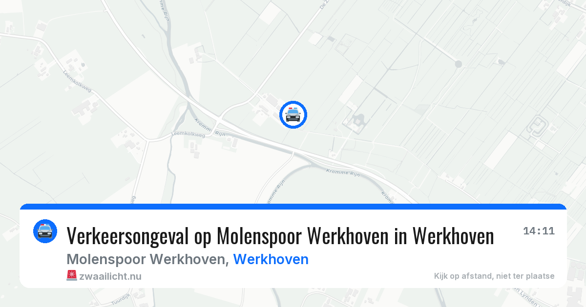 Verkeersongeval op Molenspoor Werkhoven in Werkhoven — 19 mrt 2026