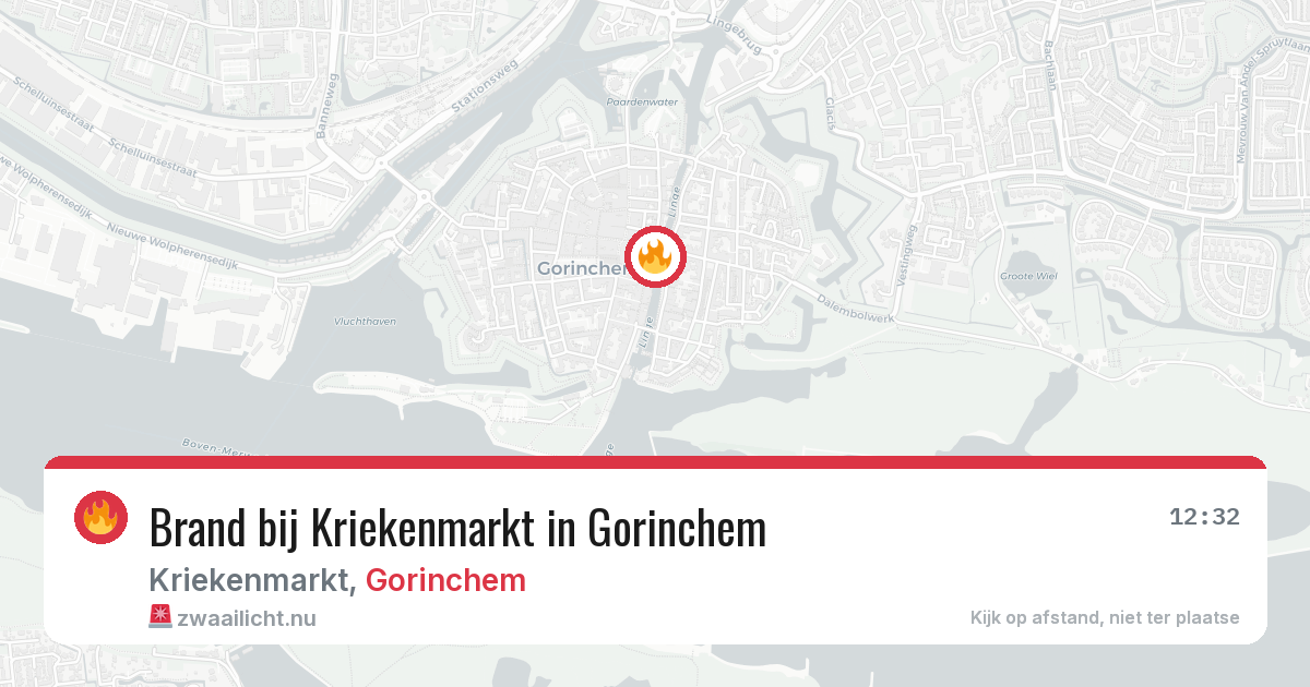 Brand bij Kriekenmarkt in Gorinchem — 22 jul 2026