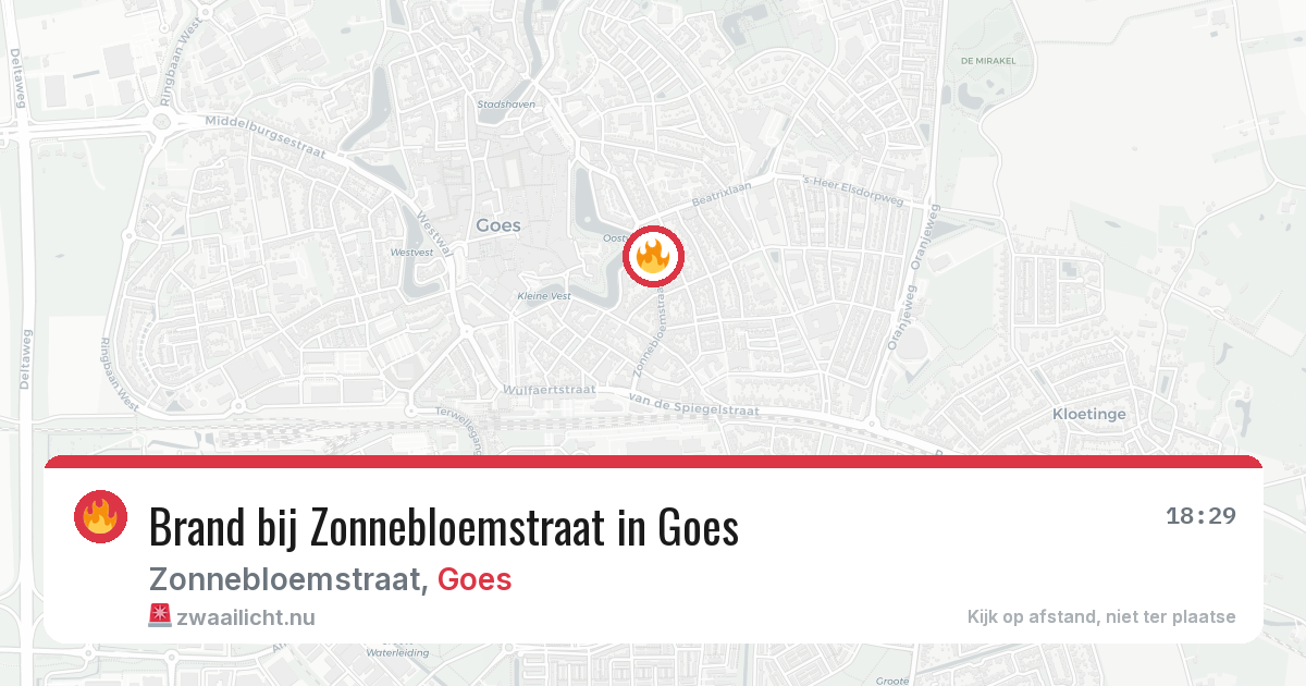 Brand bij Zonnebloemstraat in Goes — 4 jun 2026