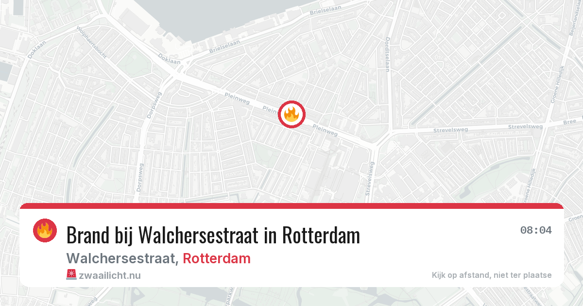 Brand bij Walchersestraat in Rotterdam — 13 jul 2026