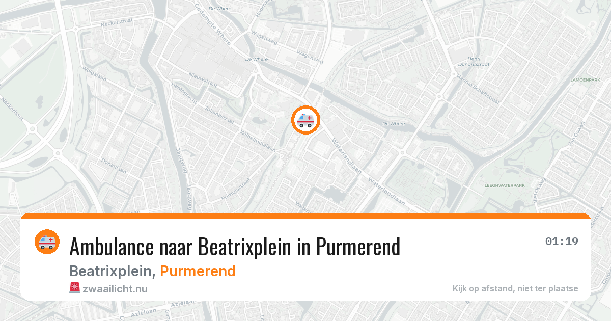 Ambulance naar Beatrixplein in Purmerend — 25 jul 2026