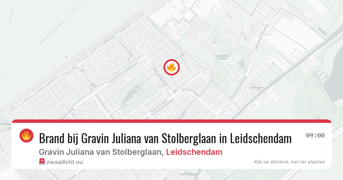 Brand bij Gravin Juliana van Stolberglaan in Leidschendam — 13 jul 2026