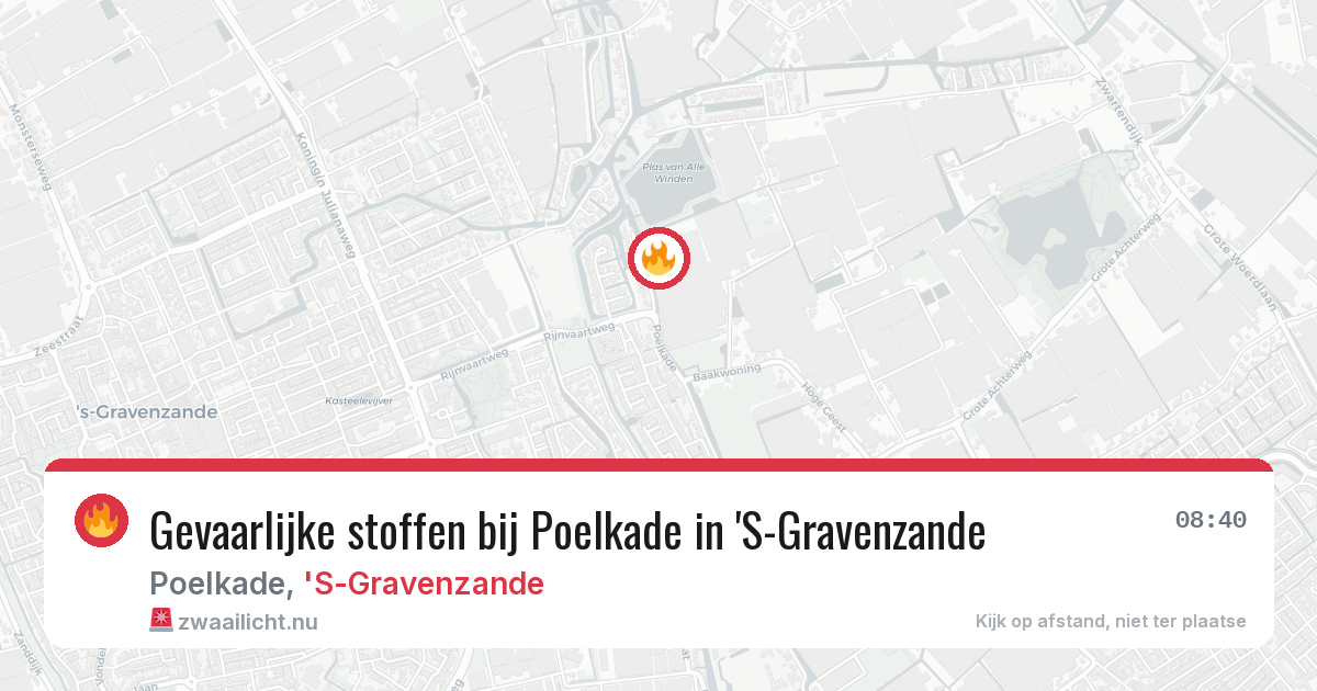 Gevaarlijke stoffen bij Poelkade in 'S-Gravenzande — 21 jul 2026