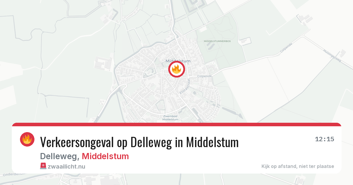 Verkeersongeval op Delleweg in Middelstum — 29 mei 2026