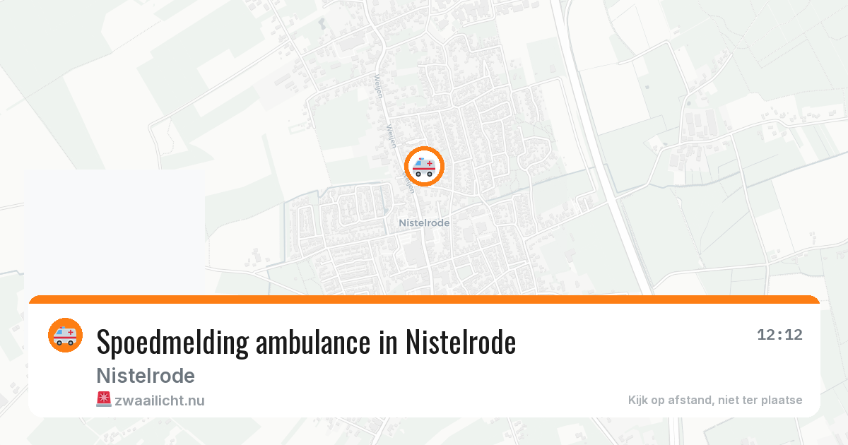 Spoedmelding ambulance in Nistelrode — 4 jul 2026