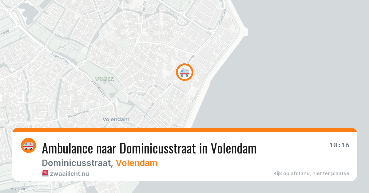Ambulance naar Dominicusstraat in Volendam — 23 jul 2026