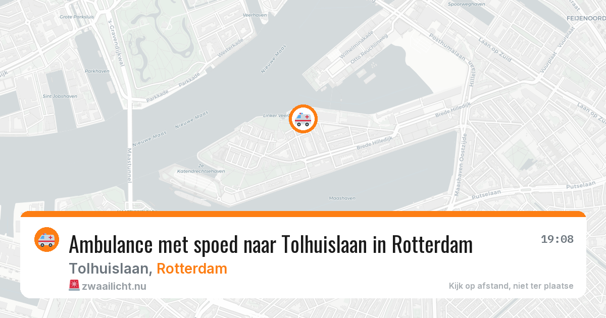 Ambulance met spoed naar Tolhuislaan in Rotterdam — 21 jul 2026