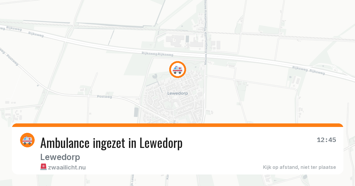 Ambulance ingezet in Lewedorp — 12 mei 2026