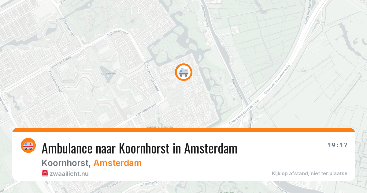 Ambulance naar Koornhorst in Amsterdam — 26 mei 2026