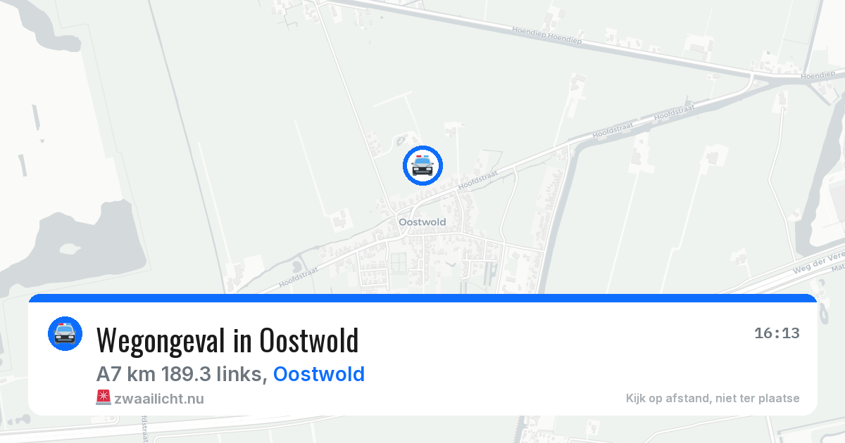 Wegongeval in Oostwold — 20 apr 2026