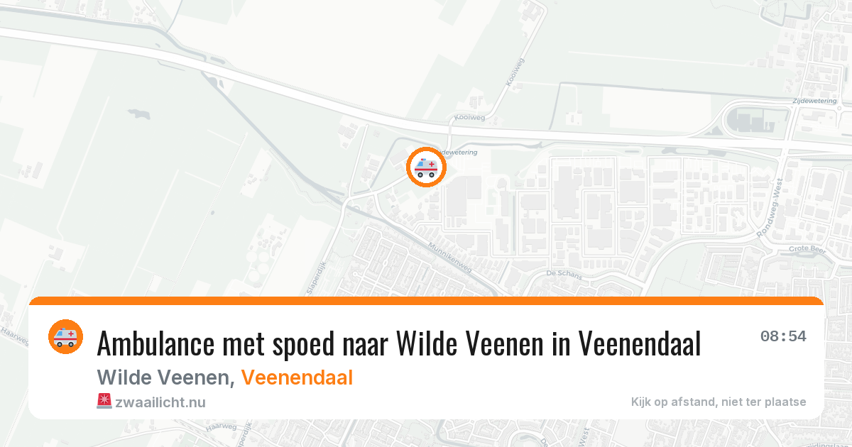 Ambulance met spoed naar Wilde Veenen in Veenendaal — 13 mei 2026