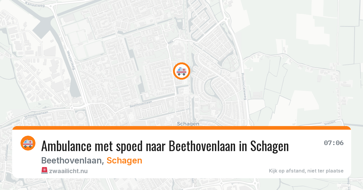 Ambulance met spoed naar Beethovenlaan in Schagen — 20 jul 2026