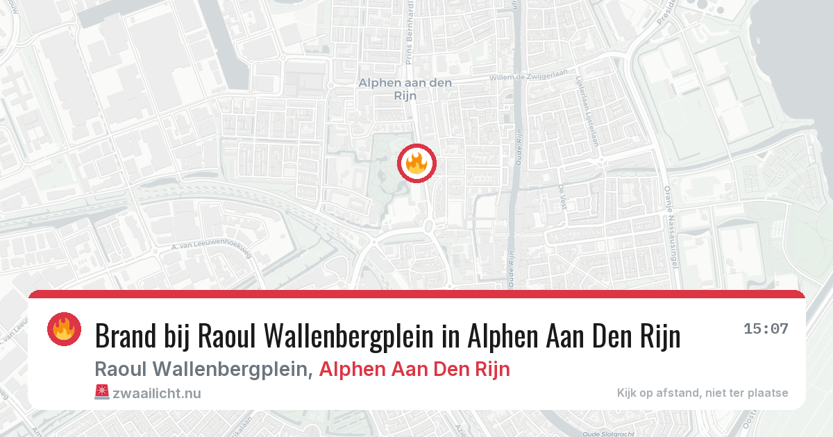 Brand bij Raoul Wallenbergplein in Alphen Aan Den Rijn — 10 jul 2026