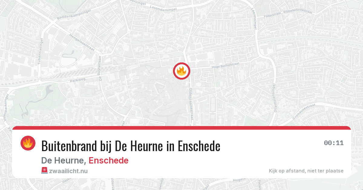 Buitenbrand bij De Heurne in Enschede — 13 apr 2026
