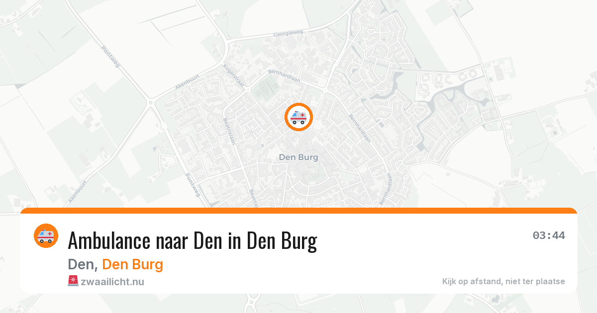 Ambulance naar Den in Den Burg — 12 jul 2026