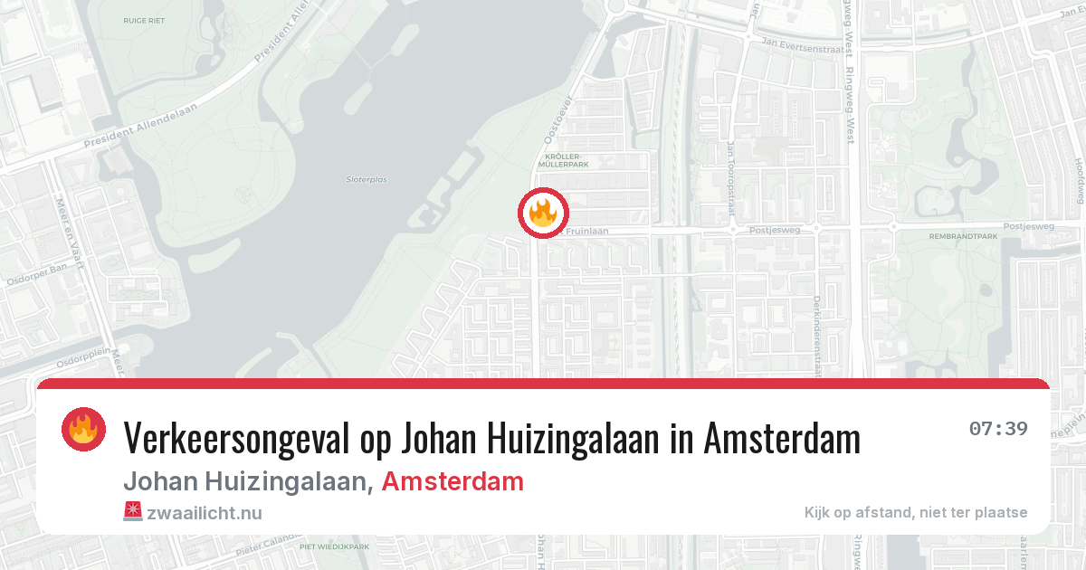 Verkeersongeval op Johan Huizingalaan in Amsterdam — 27 mrt 2026