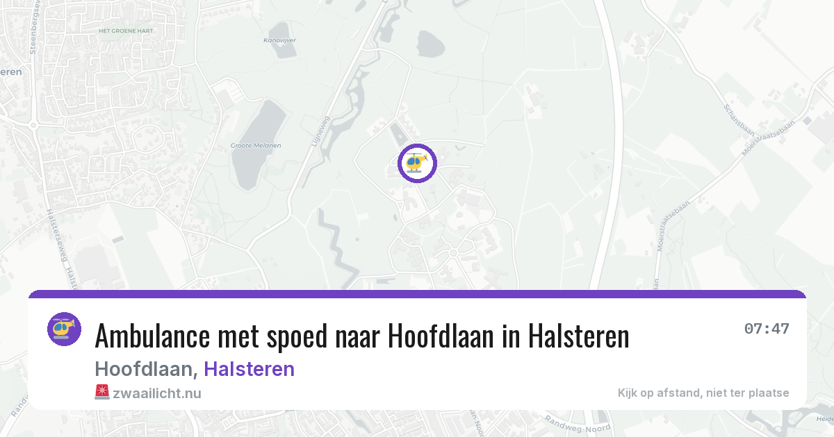 Ambulance met spoed naar Hoofdlaan in Halsteren — 7 jun 2026