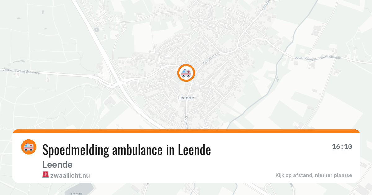 Spoedmelding ambulance in Leende — 6 apr 2026