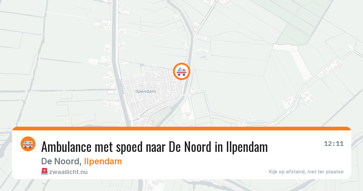 Ambulance met spoed naar De Noord in Ilpendam — 10 jul 2026