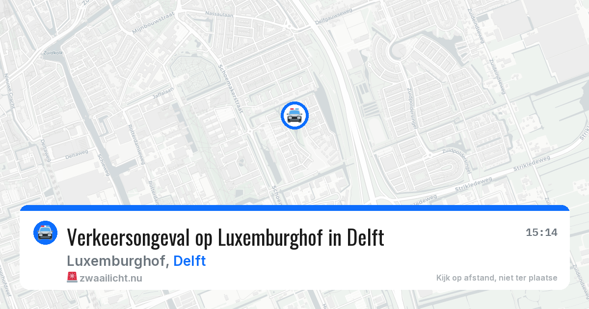 Verkeersongeval op Luxemburghof in Delft — 19 mrt 2026