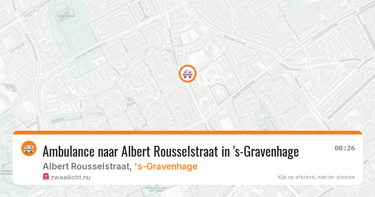 Ambulance naar Albert Rousselstraat in 's-Gravenhage — 13 mei 2026